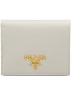Prada Small Leather Wallet - White