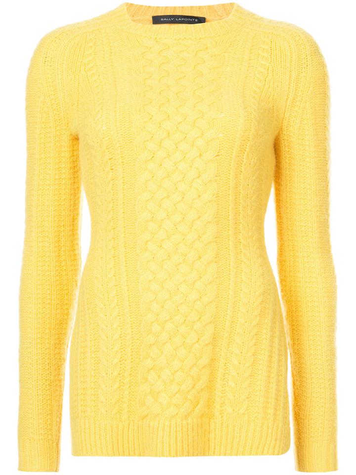 Sally Lapointe Cable-knit Jumper - Yellow & Orange