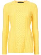 Sally Lapointe Cable-knit Jumper - Yellow & Orange