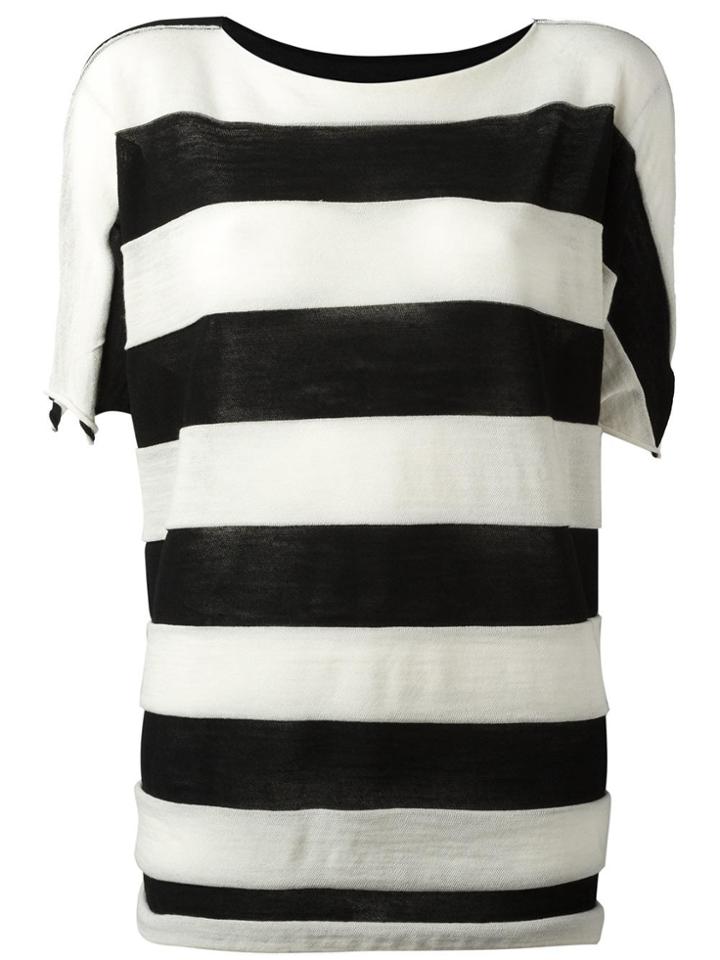 Issey Miyake Cauliflower Striped Jumper - Black