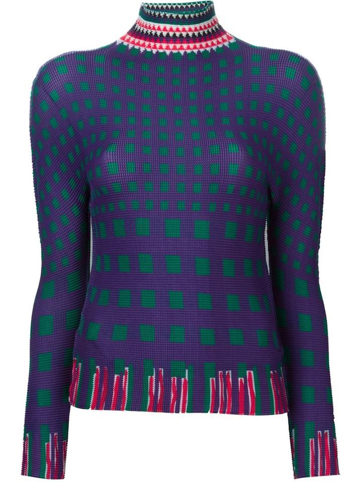 Issey Miyake Cauliflower Funnel Neck Top