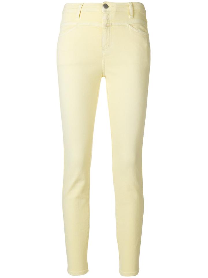 Closed Cropped Skinny Jeans - Yellow & Orange