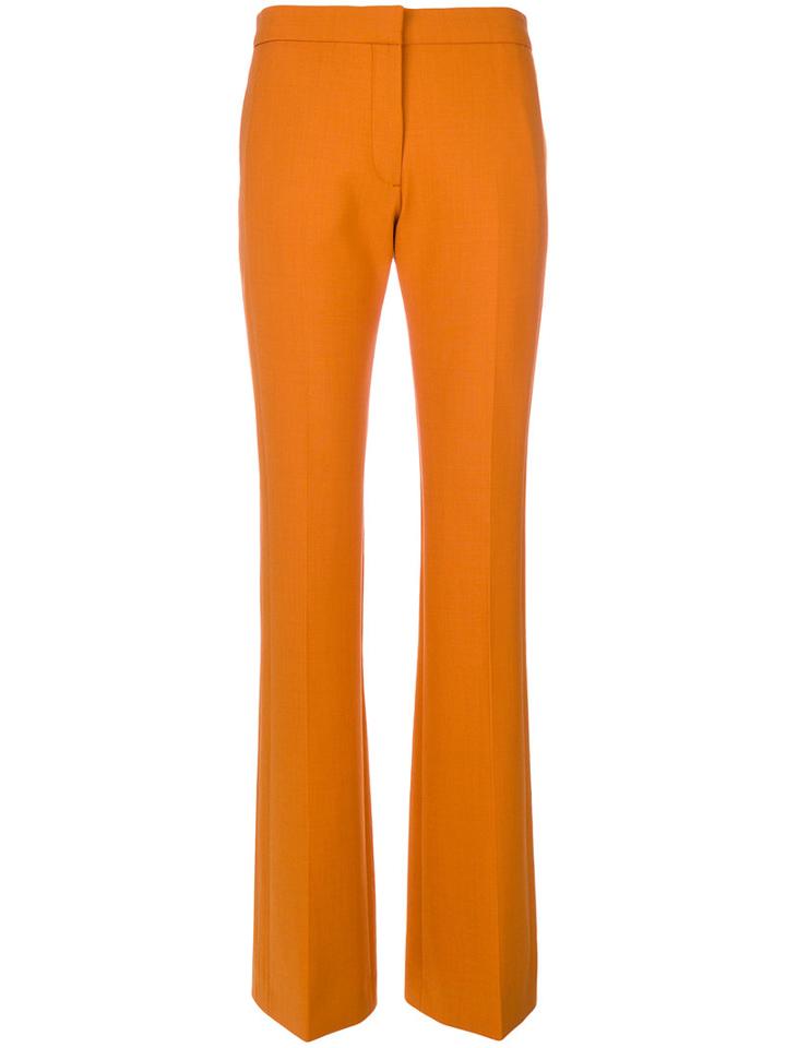Victoria Victoria Beckham - Flared Trousers - Women - Cotton/nylon/polyester/wool - 8, Yellow/orange, Cotton/nylon/polyester/wool