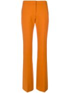 Victoria Victoria Beckham - Flared Trousers - Women - Cotton/nylon/polyester/wool - 8, Yellow/orange, Cotton/nylon/polyester/wool