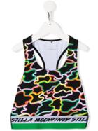 Stella Mccartney Kids Teen Sports Logo Crop Top - Black