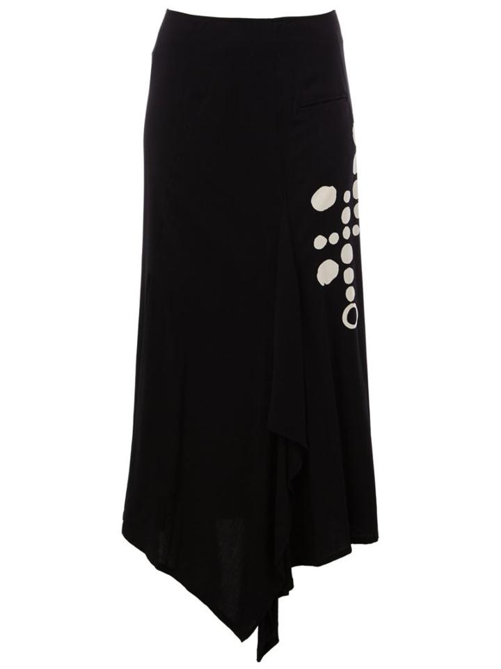 Yohji Yamamoto Dot Print Asymmetric Skirt