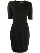 Versace Jeans Couture Stud-embellished Mini Dress - Black