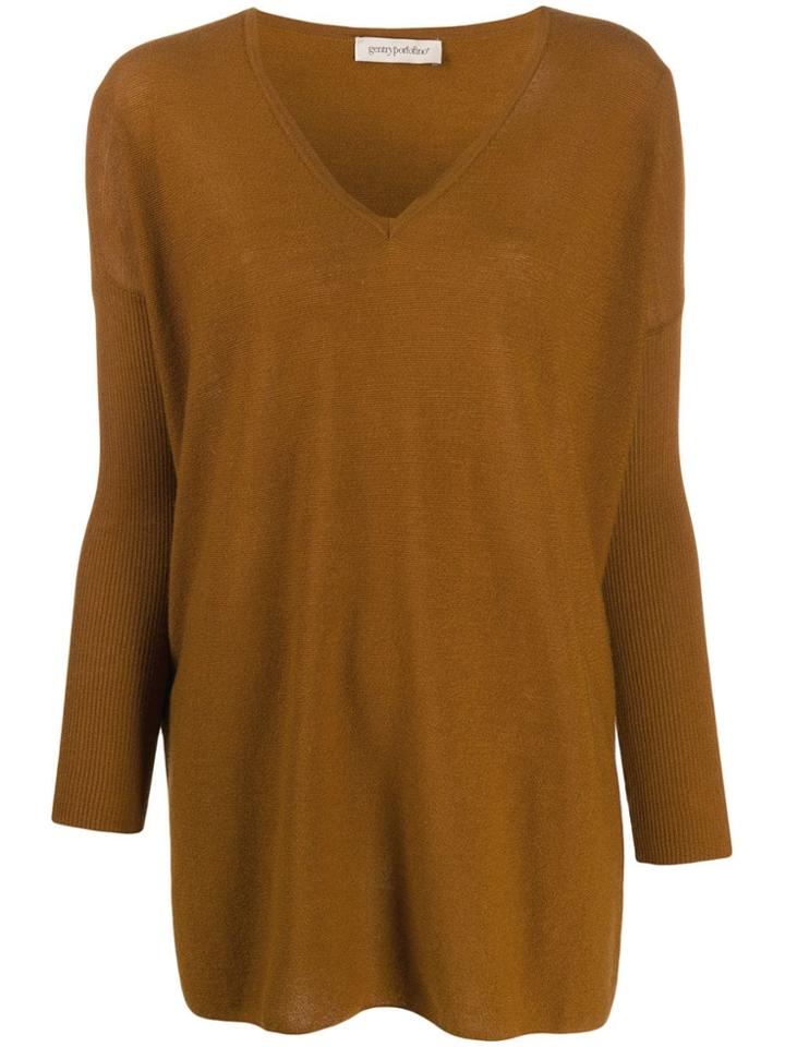 Gentry Portofino Cashmere Loose-fit Jumper - Brown