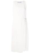 Gloria Coelho Wrap Midi Dress - White