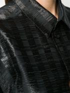 Saint Laurent Shimmer Panel Shirt - Black