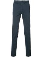 Simeone Napoli Torino Skinny Trousers, Men's, Size: 34, Blue, Cotton