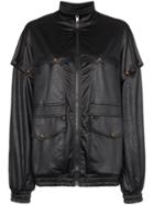 Gucci Oversized Technical Bomber Jacket - Black