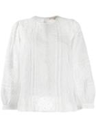 Vanessa Bruno Sheer Lace Detail Top - White