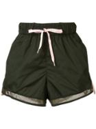 The Upside Striped Active Shorts - Green