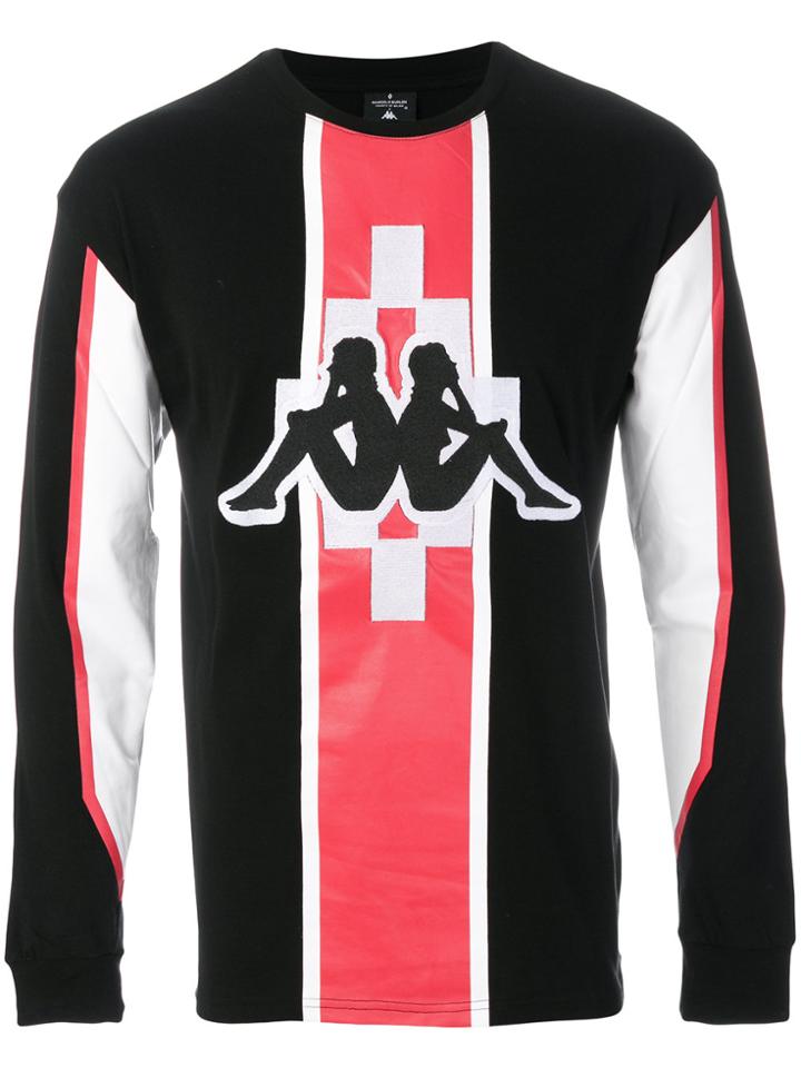 Marcelo Burlon County Of Milan Kappa Print Sweatshirt - Black