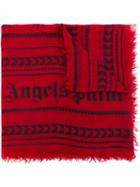 Palm Angels Geometric Print Scarf, Men's, Red, Modal/cashmere