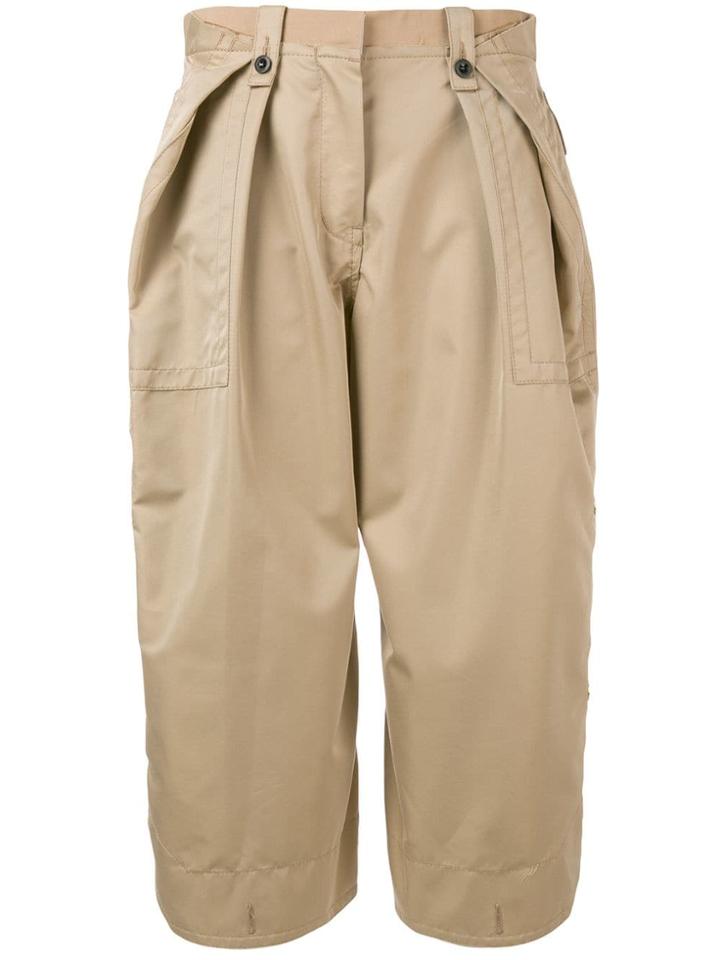 Sacai Pleated Trousers - Neutrals