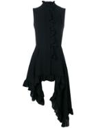 Alexander Mcqueen Asymmetric Ruffled Top - Black