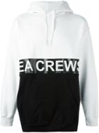 Andrea Crews Split Logo Hoodie, Men's, Size: Large, White, Cotton/polyester