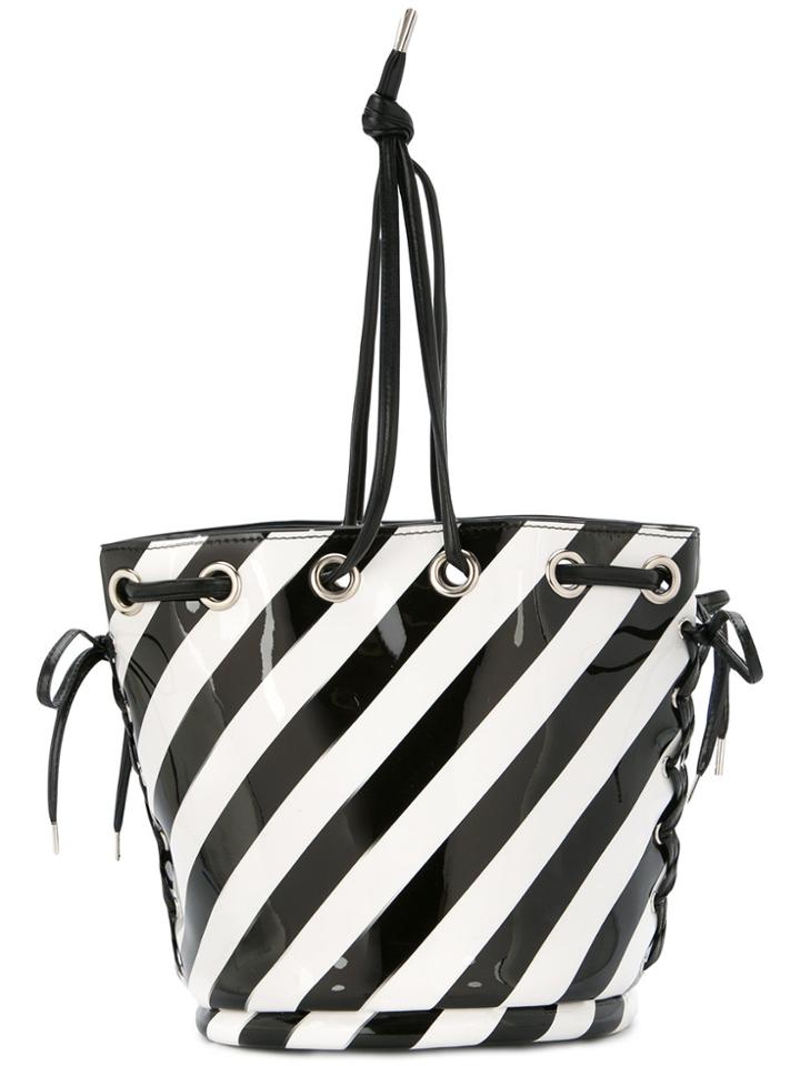 G.v.g.v. Striped Bucket-style Shoulder Bag - Black