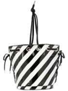 G.v.g.v. Striped Bucket-style Shoulder Bag - Black