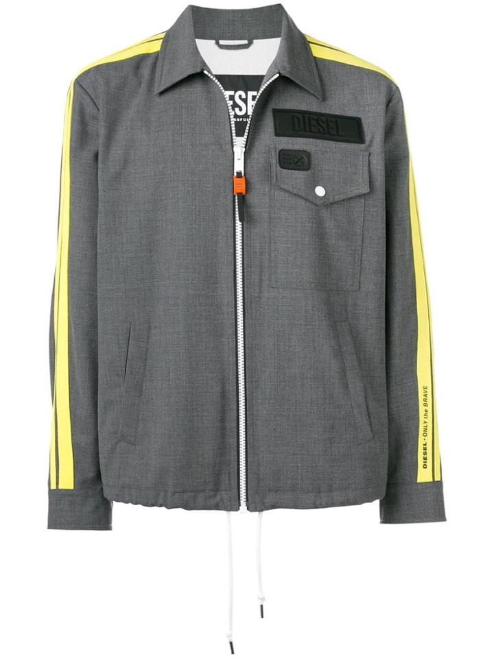 Diesel Zipped Shirt Jacket - Grey