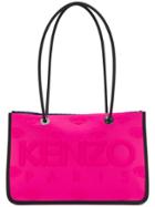 Kenzo Embossed Logo Tote - Pink & Purple