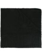 Faliero Sarti Frayed Scarf, Women's, Black, Silk/modal/cashmere