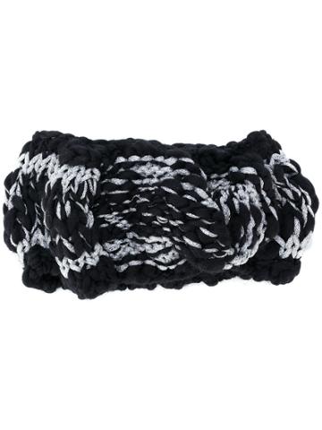 Flapper Knitted Headband - Black