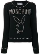 Moschino Playboy Bunny Studded Jumper - Black