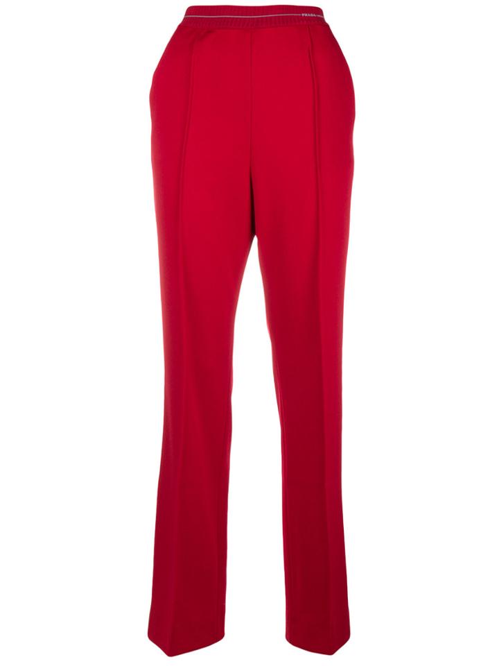 Prada Elasticated Waist Track Pants - Red