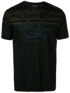Emporio Armani Rainbow Logo Print T-shirt - Black