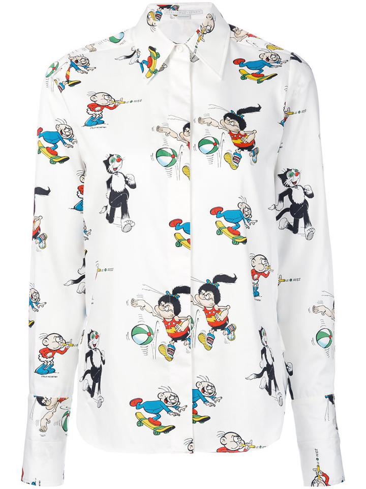 Stella Mccartney - Didi Dandy Print Shirt - Women - Cotton - 36, White, Cotton