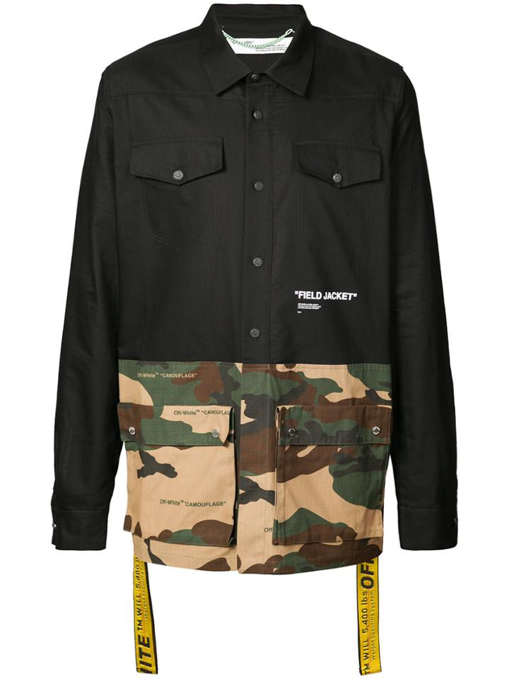 Off-white Panelled Shirt - Black