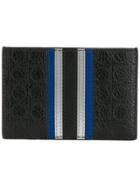 Salvatore Ferragamo Striped Panel Wallet - Black