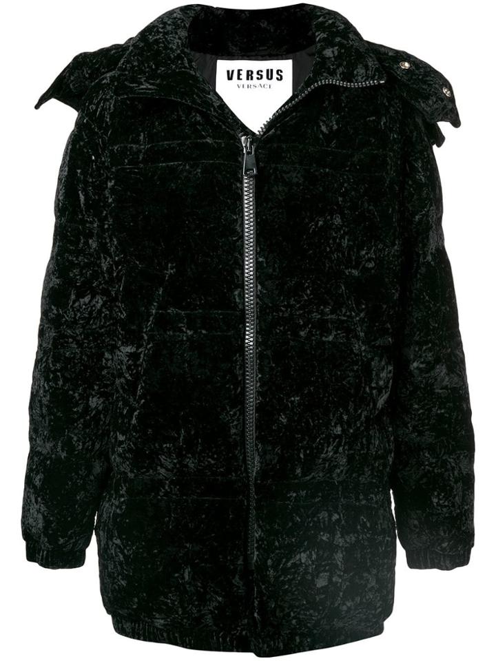 Versus Hooded Padded Coat - Black