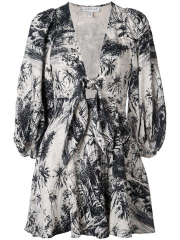 Shona Joy Botanical Tie Dress - Blue