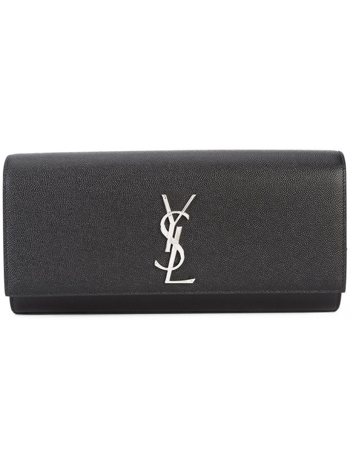 Saint Laurent Classic Monogram Clutch - Black