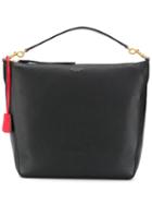 Tory Burch Contrasting Hanging Tag Tote Back - Black