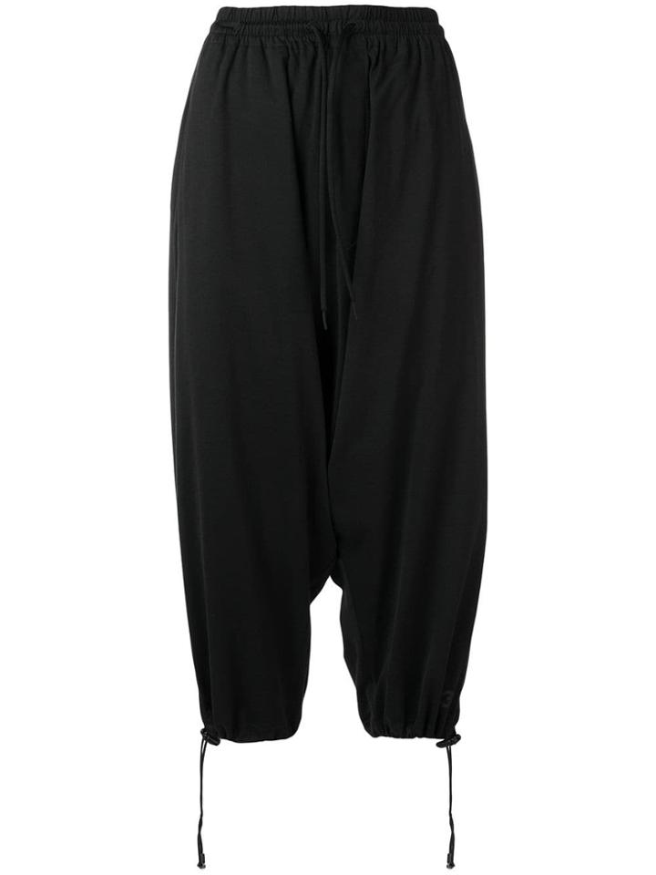 Y-3 Drop Crotch Track Trousers - Black