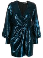 Amen Sequin-embellished Mini Dress - Blue