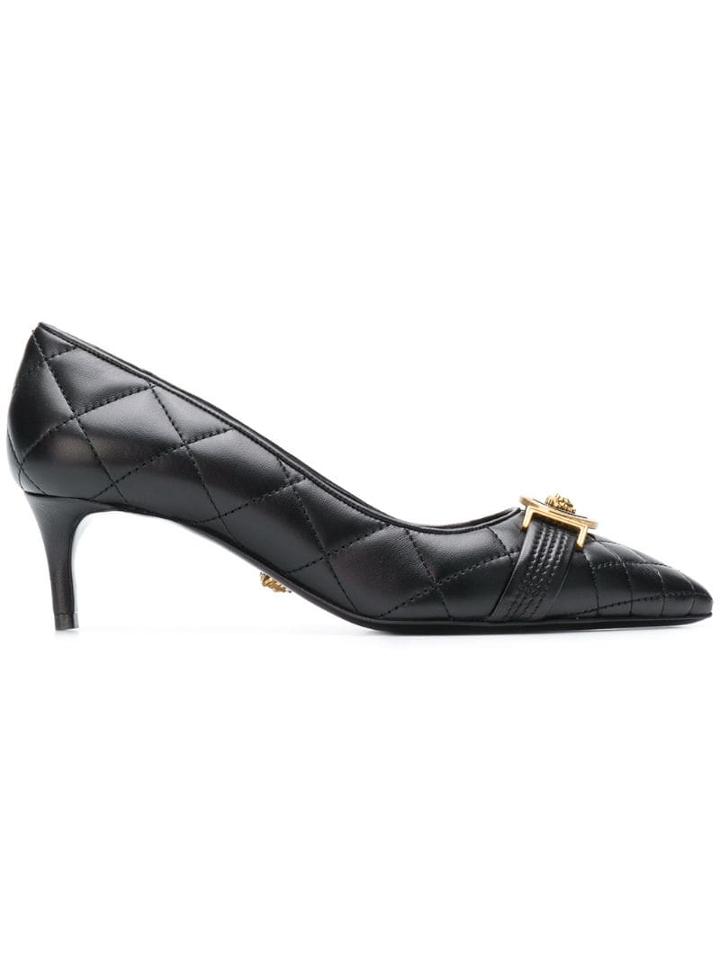 Versace Quilted Icon Pumps - K41t Nero Oro