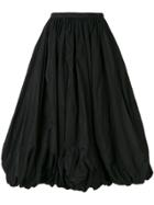 Co Gathered Hem Pleated Skirt - Black