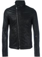 Rick Owens 'mollino's' Biker Jacket, Men's, Size: 54, Black, Calf Leather/cotton/cupro