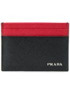 Prada Two-tone Card Holder - Black