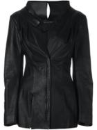 Yohji Yamamoto Vintage Leather Fitted Jacket - Black