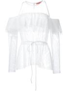 Manning Cartell Frill Lace Blouse, Women's, Size: 10, White, Nylon/rayon