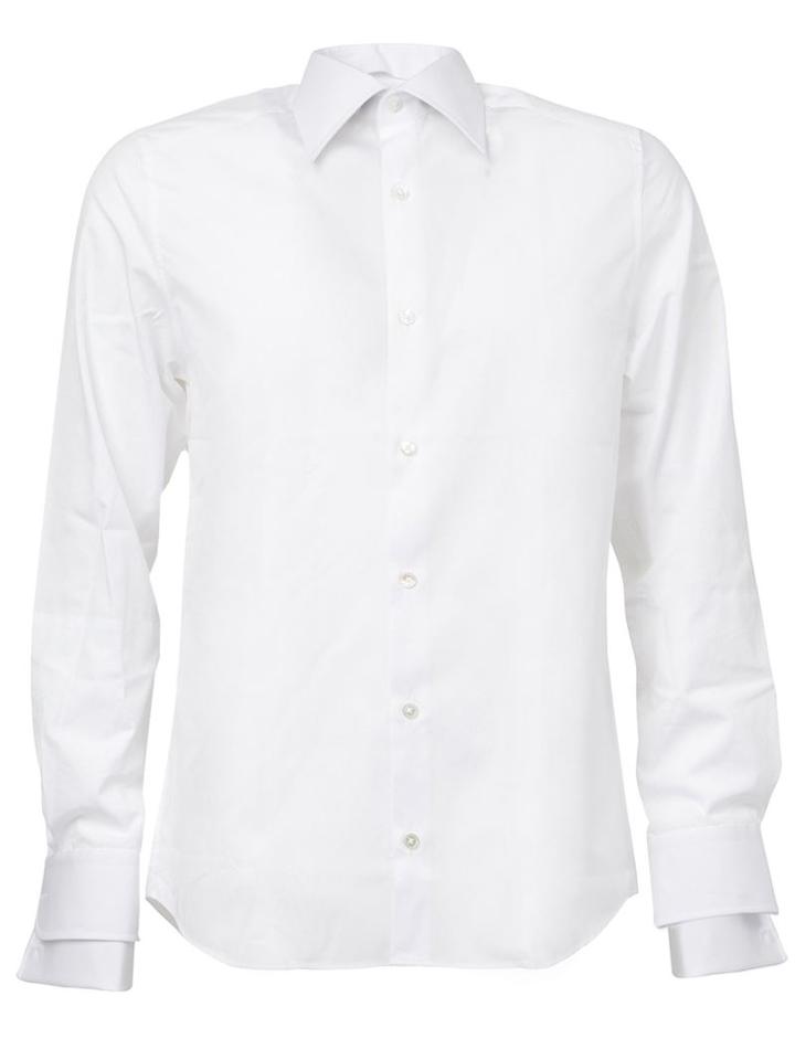 Faith Connexion Layered Cuff Shirt, Men's, Size: Medium, White, Cotton