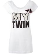 Twin-set - 'my Twin' T-shirt - Women - Cotton - S, Women's, White, Cotton
