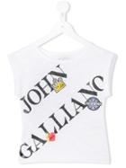 John Galliano Kids Logo Print T-shirt, Boy's, Size: 10 Yrs, White